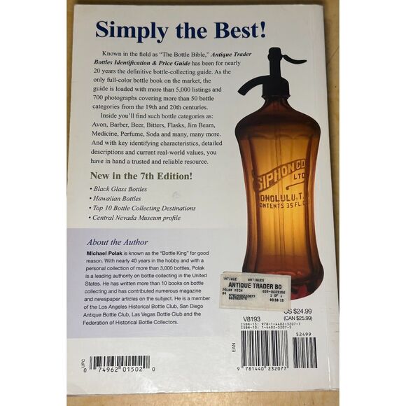 Antique Trader Bottles Identification and Price Guide by Michael Polak 7th Ed - Picture 5 of 8